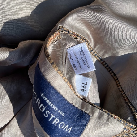 TED BAKER LONDON Houndstooth Blazer - Caramel Brown & Cream - 46L - Picture 9 of 16